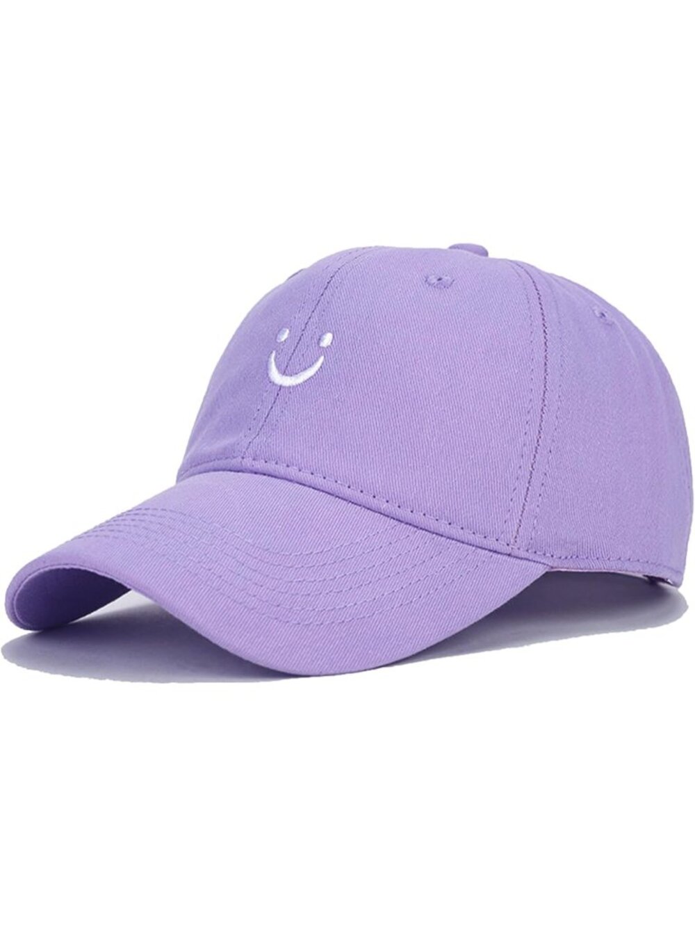 🎃Unisex Light Violet Low Profile Adjustable Dad Hat Smile Face Baseball Caps